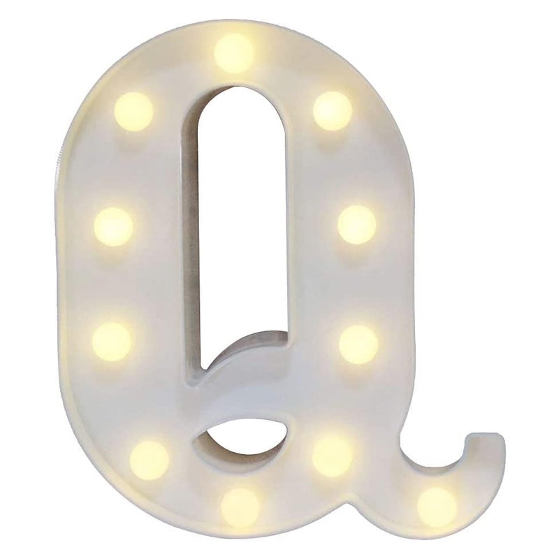 Pooqla LED Marquee Letter Lights Sign, Light Up Alphabet Letter for Home Party Wedding Decoration Q - Image 3